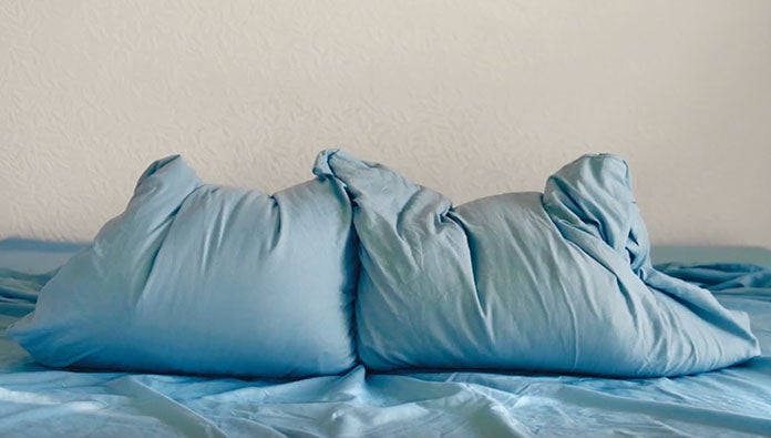 Two blue pillows Two blue pillows